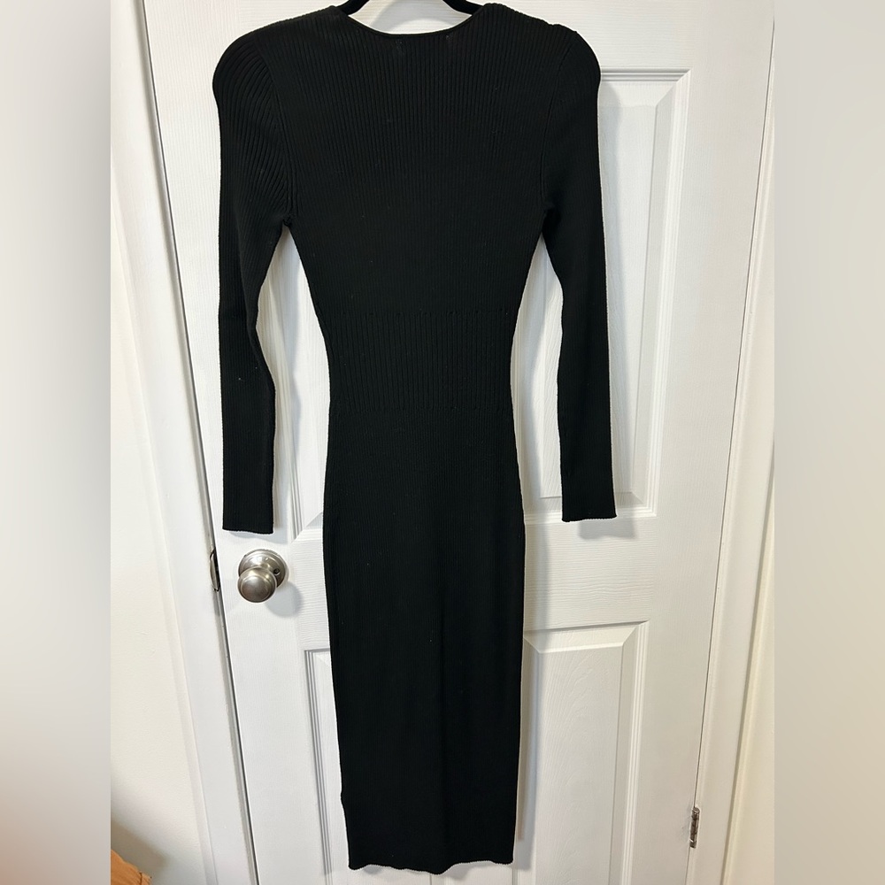 H&M Black Rib-Knit Bodycon Dress - Picture 5 of 6